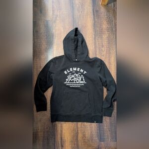 Element Black Graphic Hoodie for Men